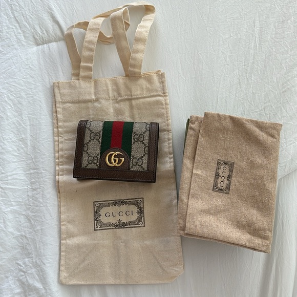 Gucci Ophidia GG Card Case Wallet in GG Supreme - Picture 8 of 8